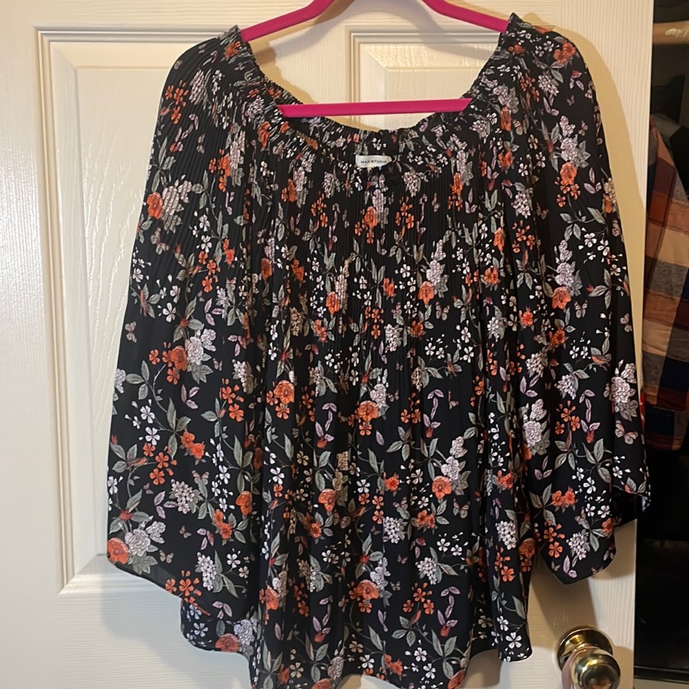 max studios pleaded blouse